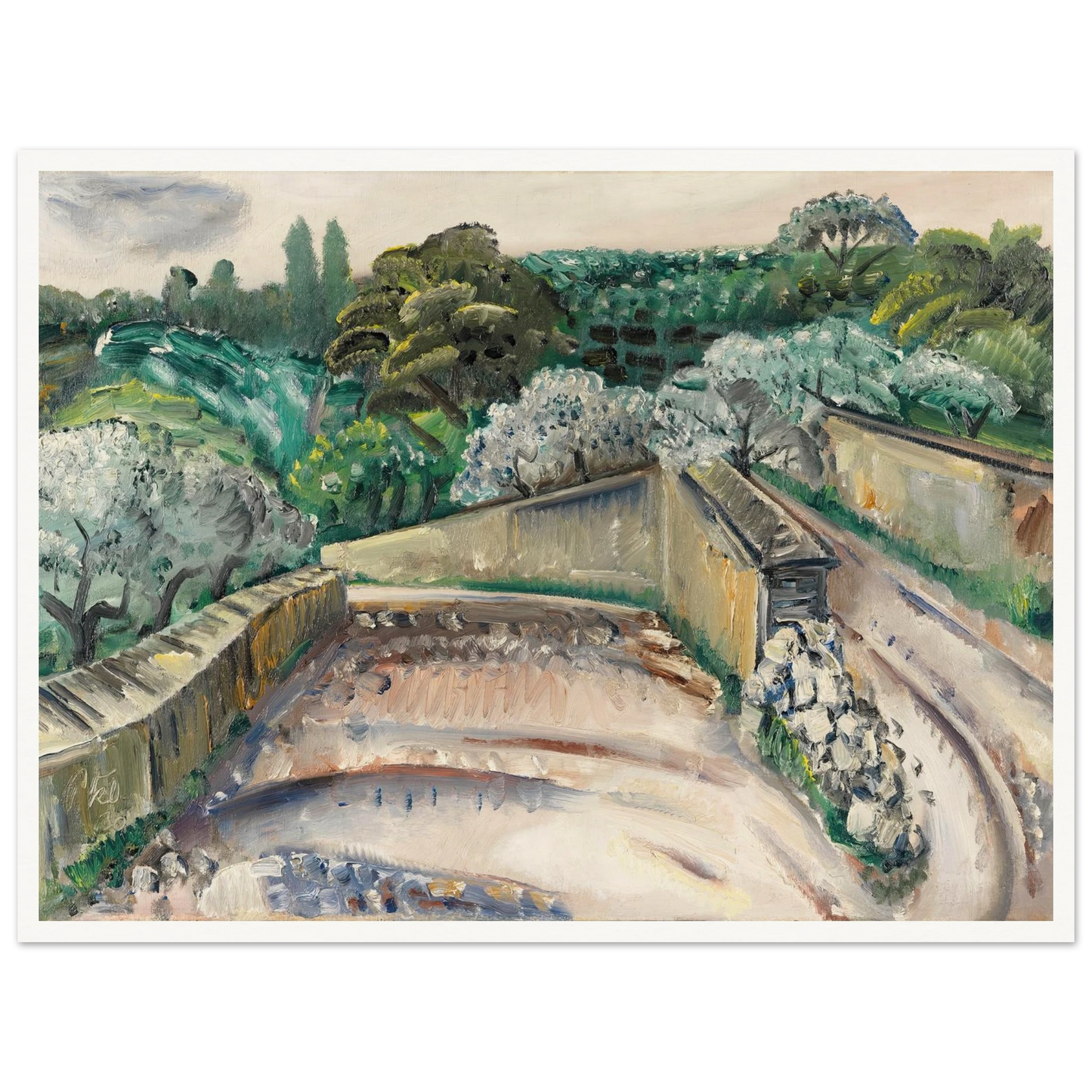 Landschaft in Südfrankreich (Regentag in Cassis) (1930) Art Print | Paul Kleinschmidt-Quipham Collections