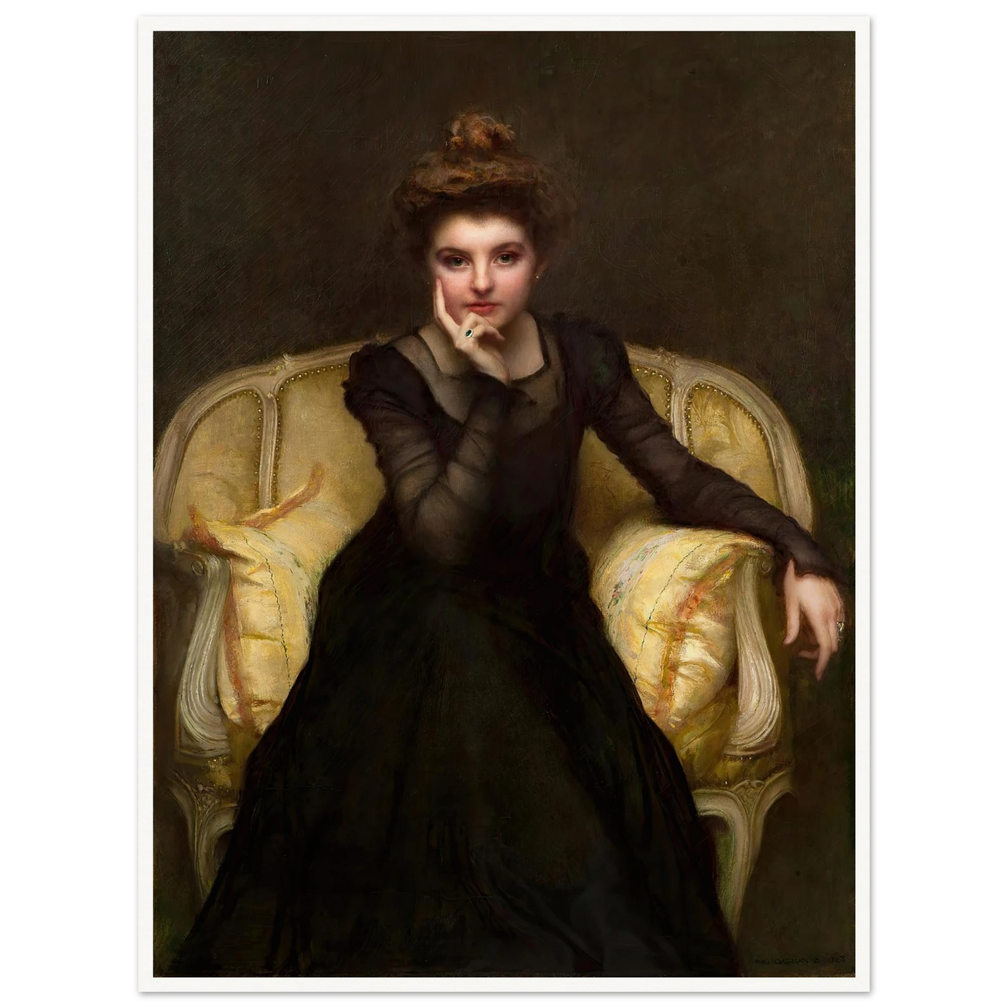 Portrait d’une élégante (1898) Art Print | Pascal Adolphe Jean Dagnan Bouveret-Quipham Collections