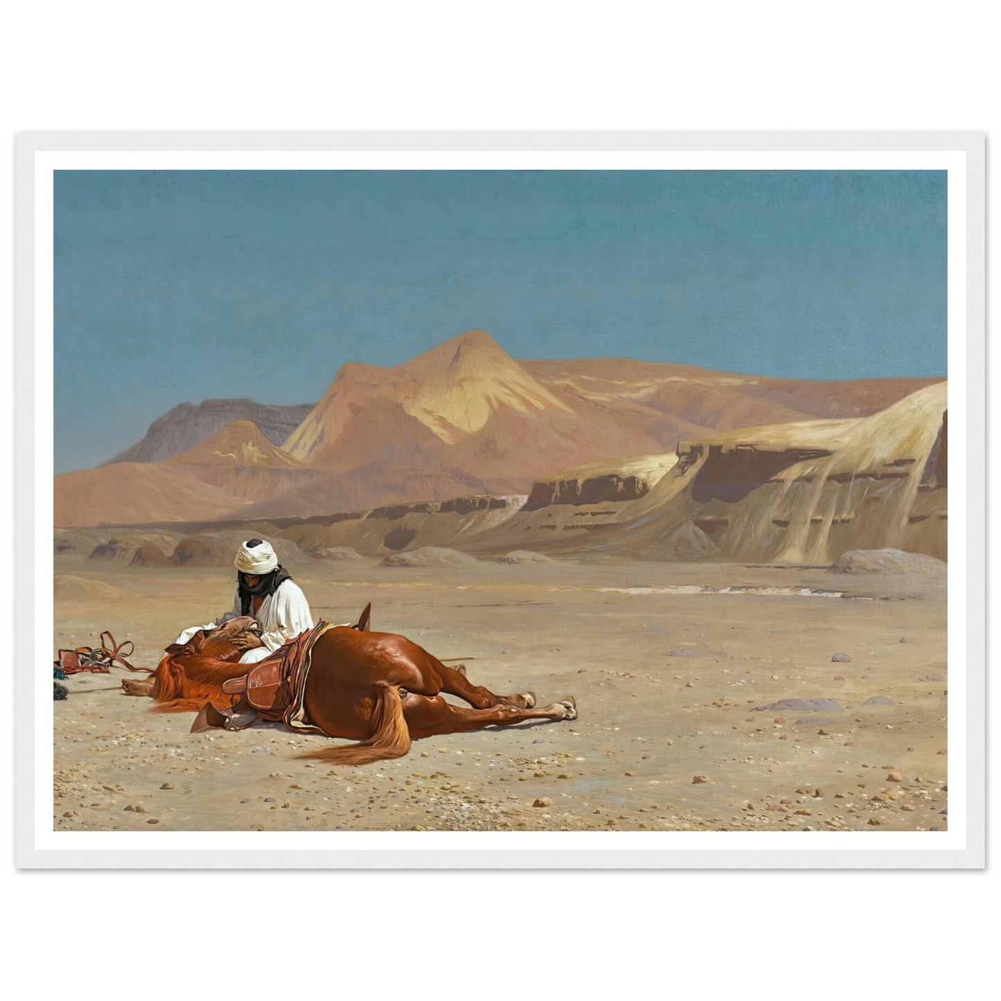 Rider and His Steed In The Desert Art Print | Jean Leon Gerome-Quipham Collections