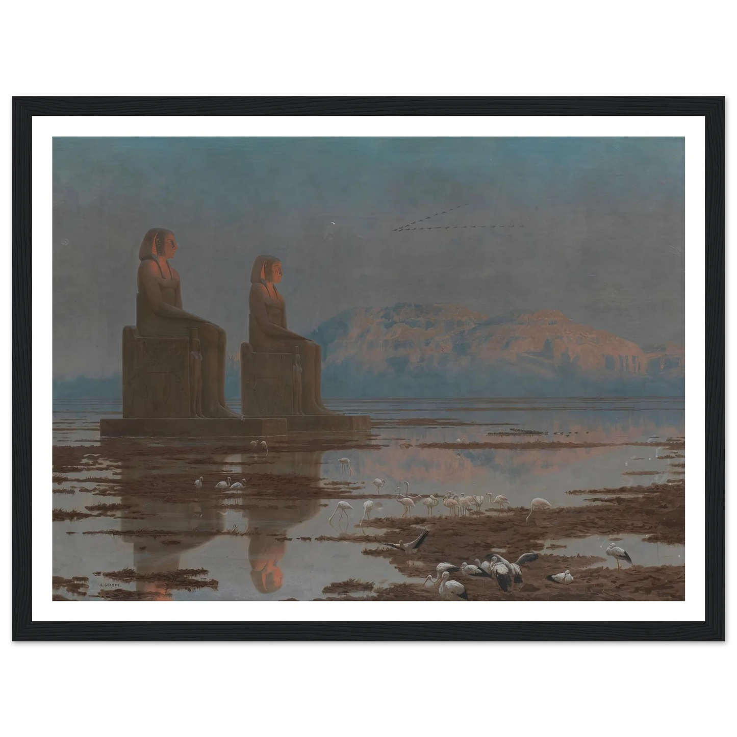 The Nile in flood, Thebes Art Print | Jean Leon Gerome-Quipham Collections