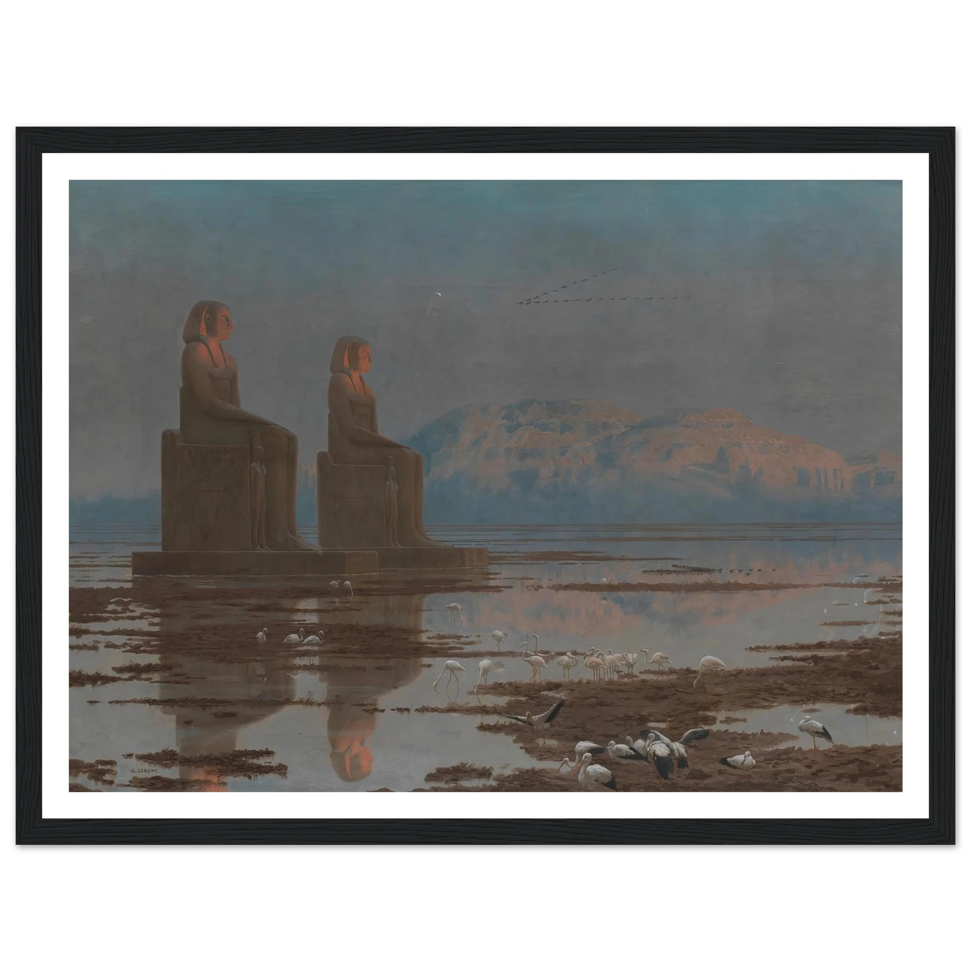 The Nile in flood, Thebes Art Print | Jean Leon Gerome-Quipham Collections