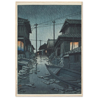 Kawarago no yau (Night rain at Kawarago) (1947) Art Print | Kawase Hasui-Quipham Collections