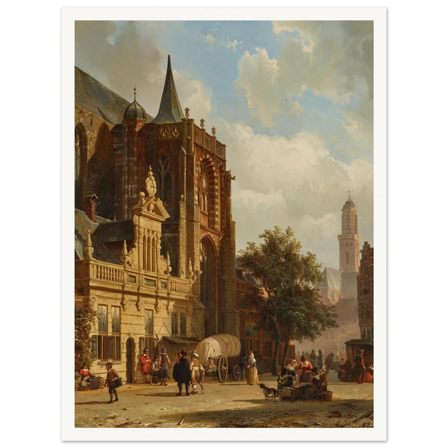 Der Grote Markt in Zwolle (1869) Art Print | Cornelis Springer-Quipham Collections