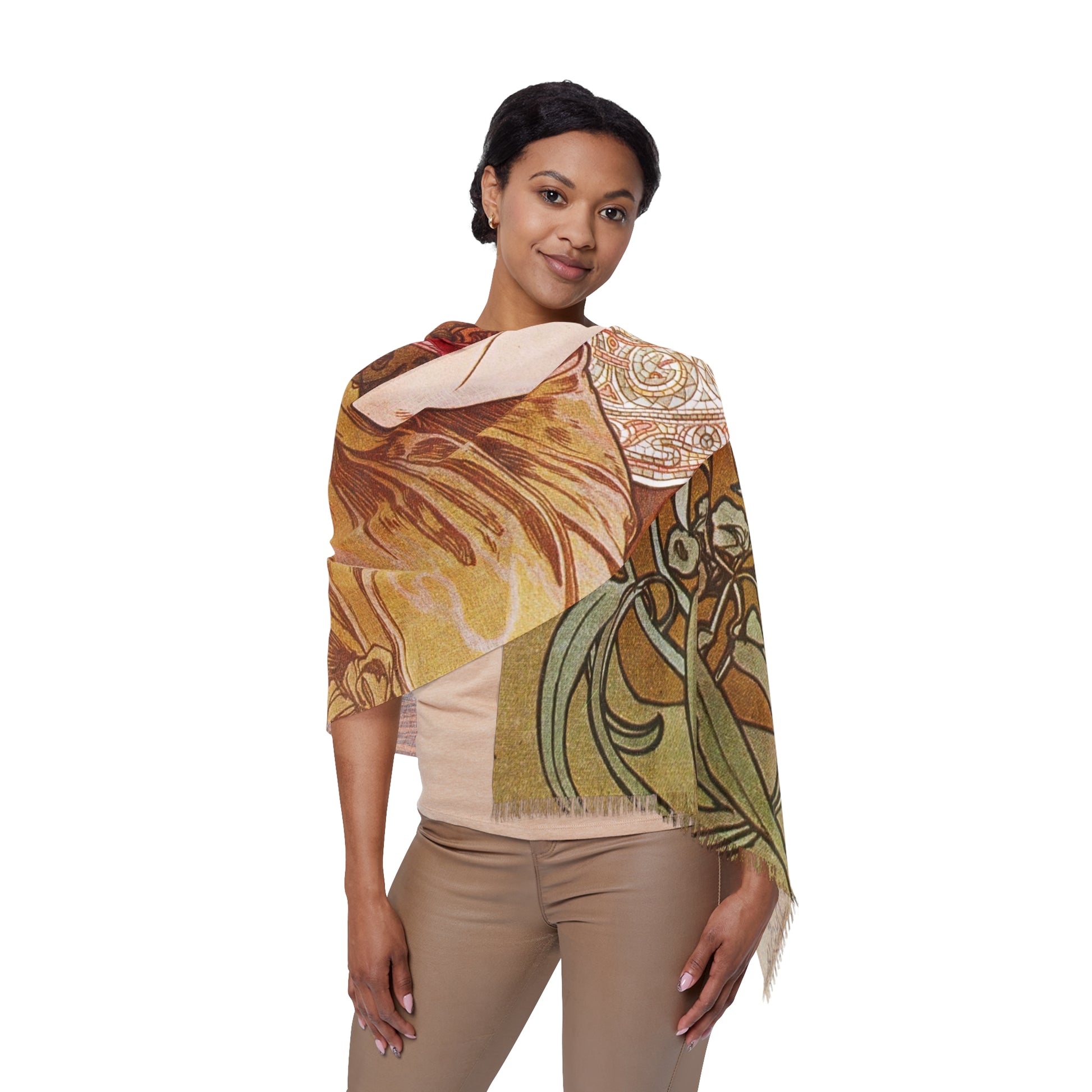 L'Emeraude | Alphonse Mucha Scarf – Art Nouveau Scarf-Quipham Collections