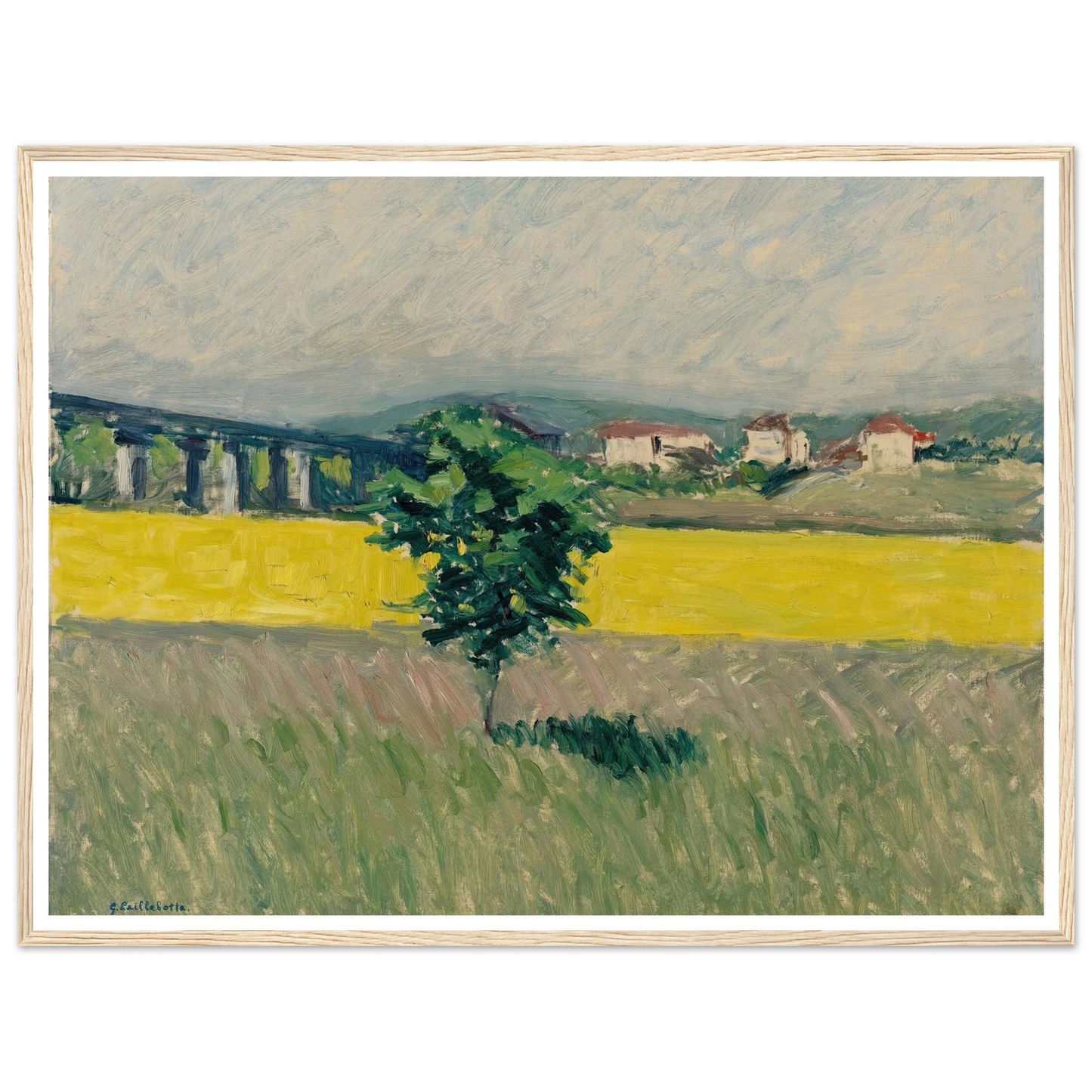 Prairie Au Pont D’argenteuil Art Print | Gustave Caillebotte-Quipham Collections
