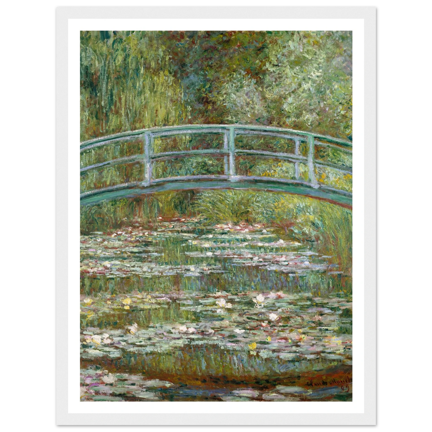 Bridge over a Pond of Water Lilies (1899) Art Print | Claude Monet-Quipham Collections