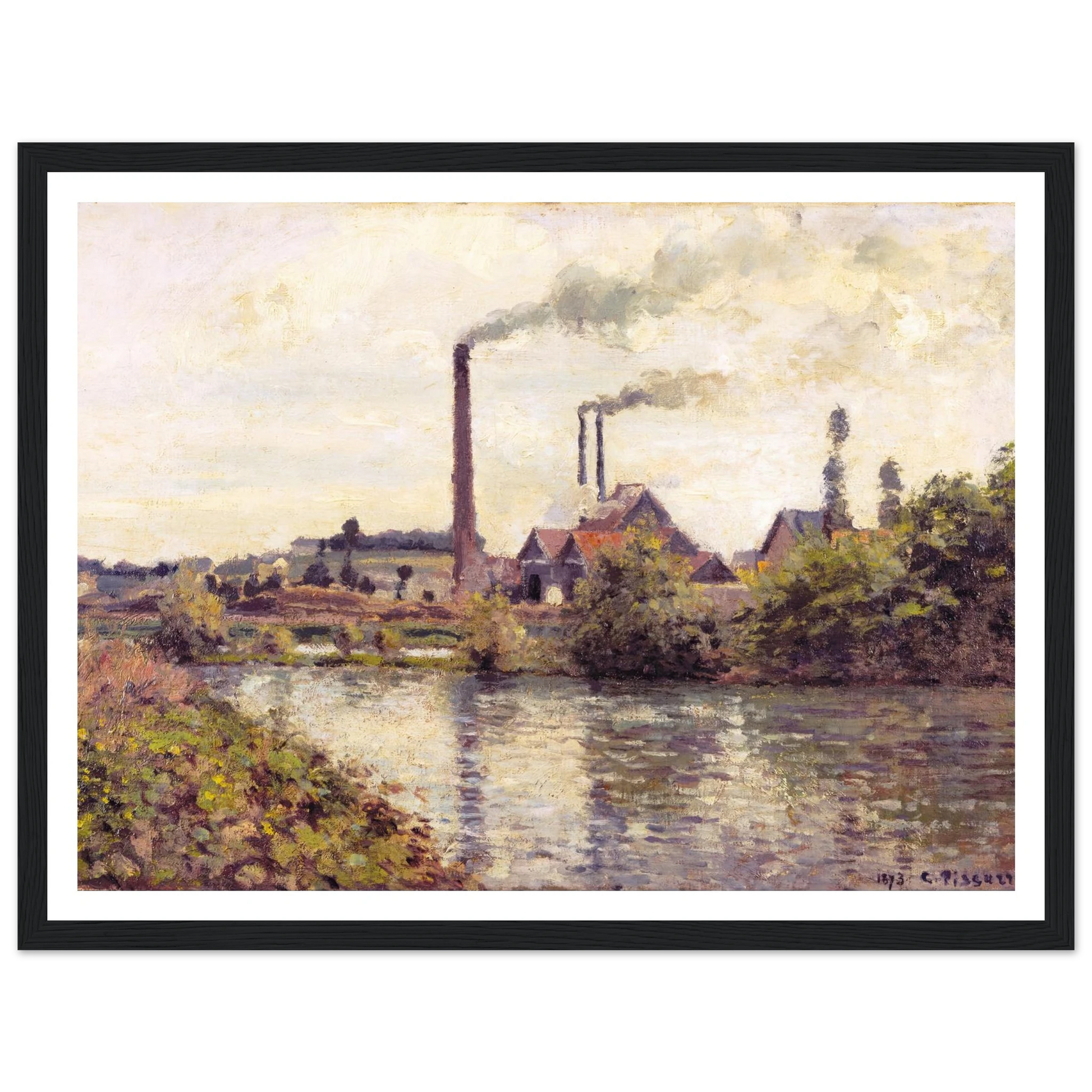 The Factory at Pontoise Art Print | Camille Pissarro-Quipham Collections