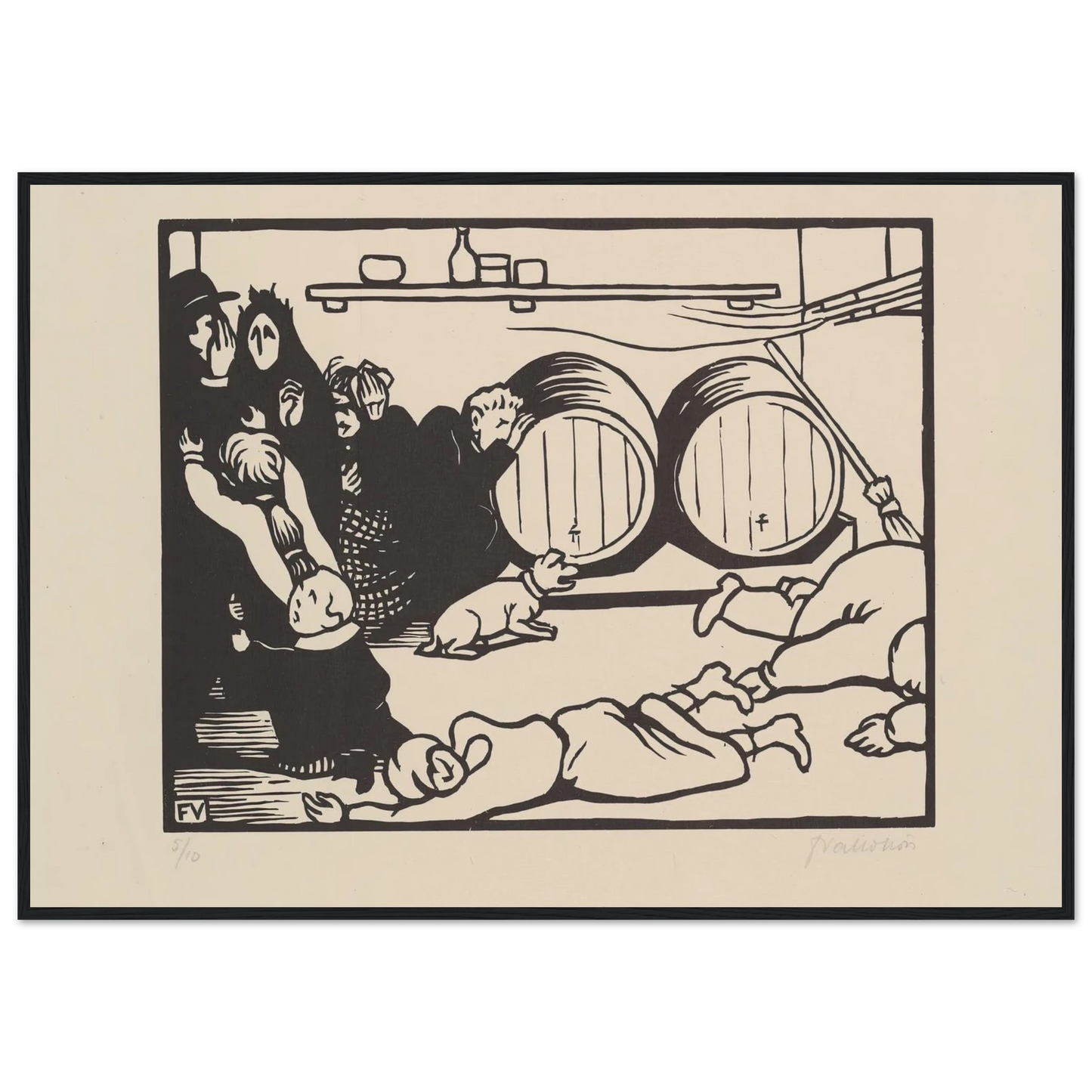 The Civilians (Les Civils) (1916) Art Print | Felix Vallotton-Quipham Collections