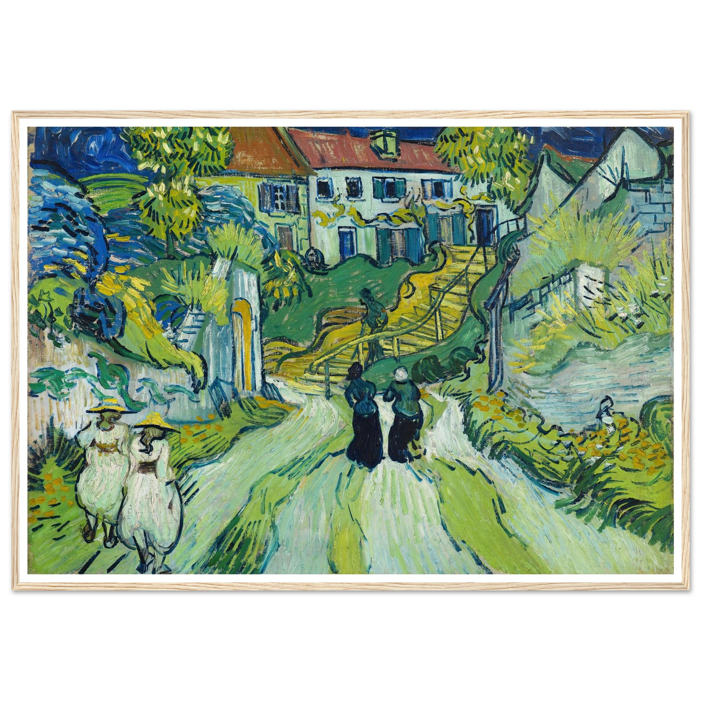 Stairway at Auvers (1890) Art Print | Vincent van Gogh-Quipham Collections