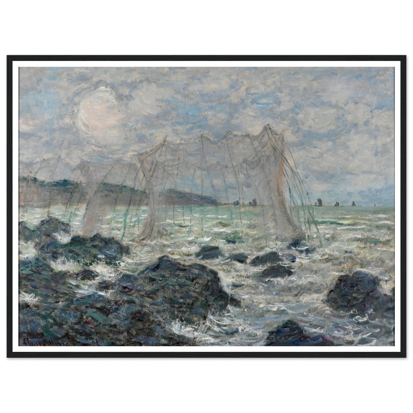 Fishing nets at Pourville (1882) Art Print | Claude Monet-Quipham Collections