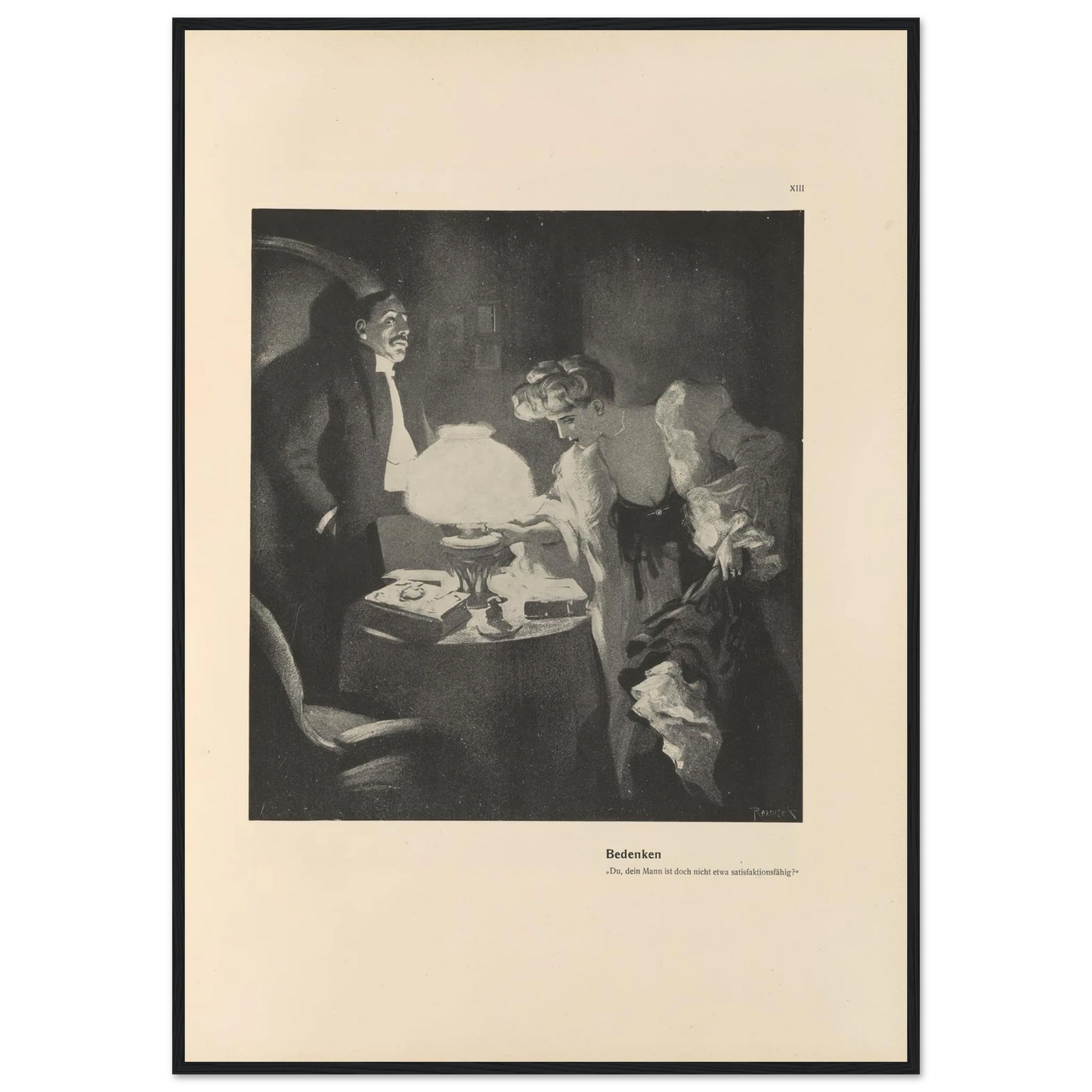 Bedenken (1908) Art Print | Ferdinand Freiherr von Reznicek-Quipham Collections