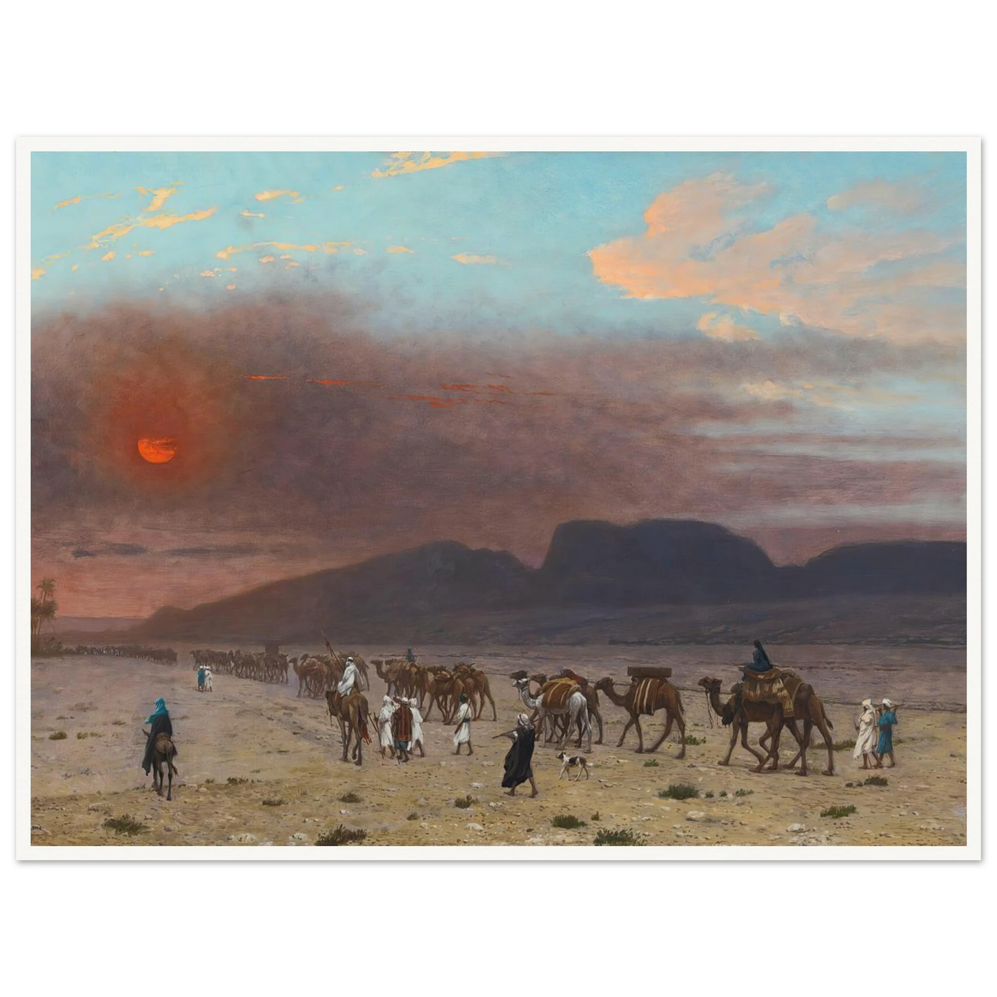 Caravane Dans Le Desert Art Print | Jean Leon Gerome-Quipham Collections