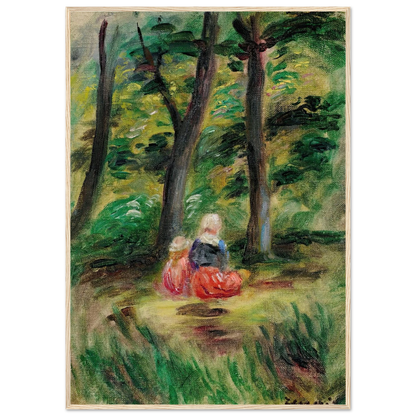 Femme Et Enfant Dans Un Paysage Art Print | Pierre Auguste Renoir-Quipham Collections