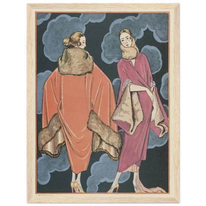 Deux heures du matin; Manteaux, de Worth (1923) Art Print | George Barbier-Quipham Collections