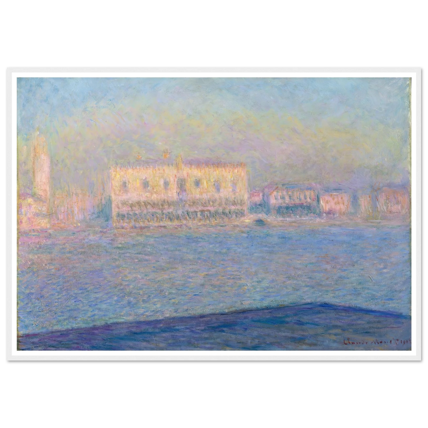 The Doge’s Palace Seen from San Giorgio Maggiore (1908) Art Print | Claude Monet-Quipham Collections
