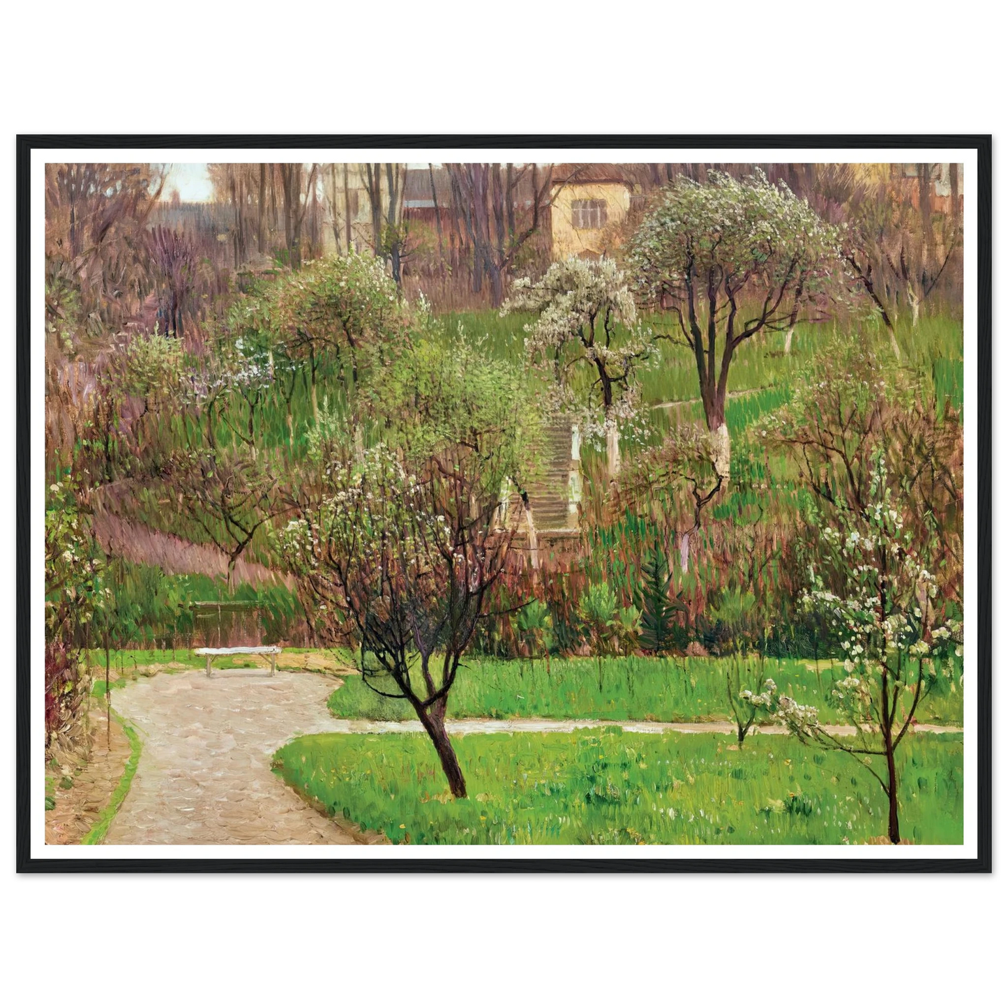 Garten in Döbling (Garden in Döbling, Vienna) (circa 1908) Art Print | Carl Moll-Quipham Collections