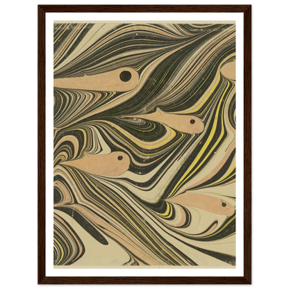 Marmorpapier (mit Fischmotiven) (1903 - 1907) Art Print | Josef Hoffmann-Quipham Collections