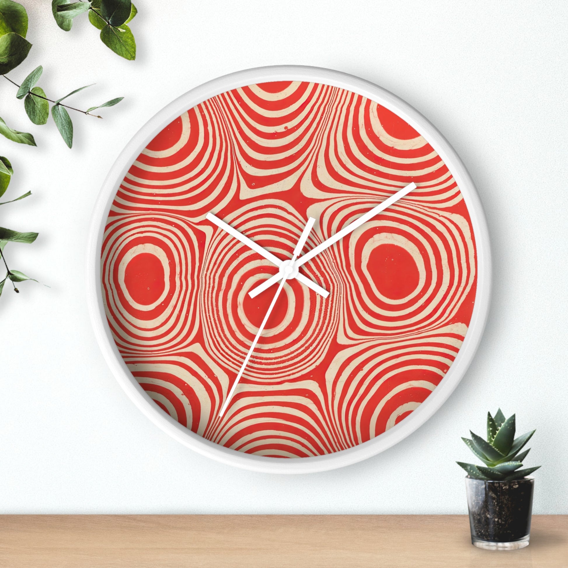 Marmorpapier (Kreise und kreisförmige Ringe) Wall Clock | Franz Weisse-Quipham Collections