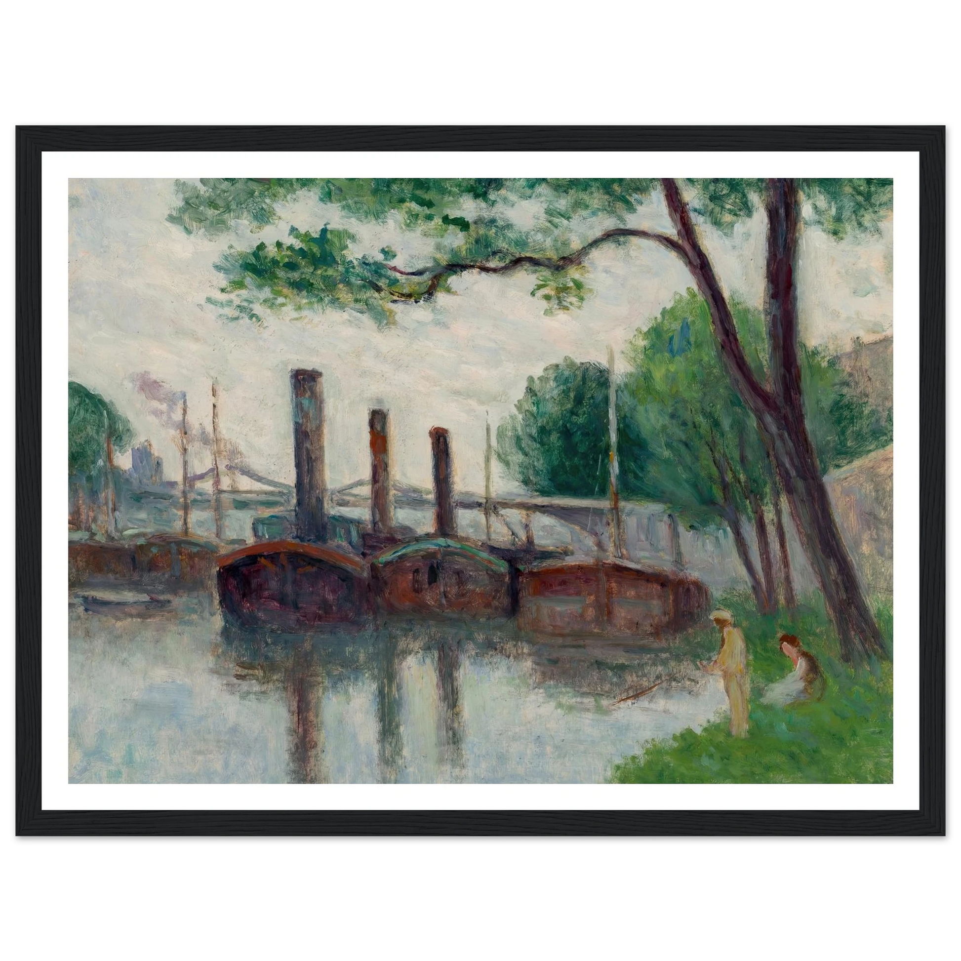 Les bords de la Seine près de la Roche-Guyon (1935) Art Print | Maximilien Luce-Quipham Collections