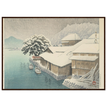 Ishinomaki no bosetsu (Evening Snow at Ishinomaki) (1935) Art Print | Kawase Hasui-Quipham Collections