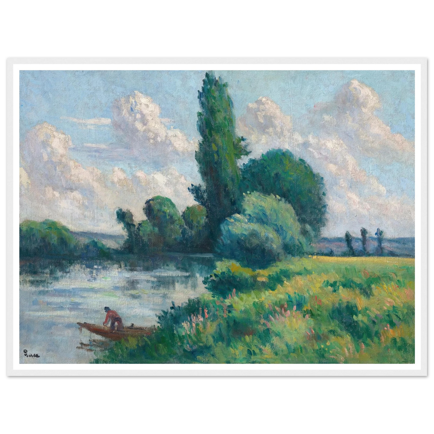 Rolleboise, Le petit bras de Seine Art Print | Maximilien Luce-Quipham Collections