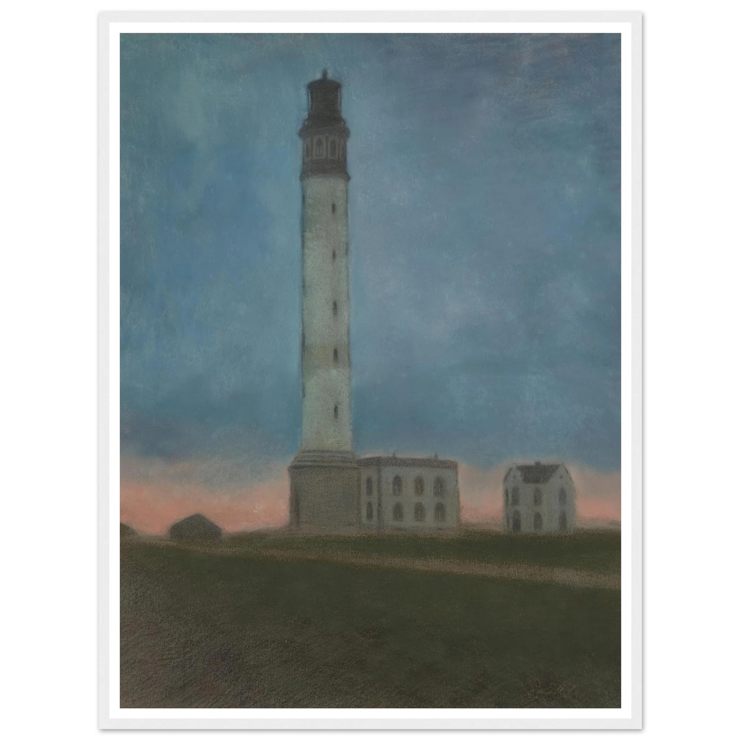 De vuurtoren van Oostende bij zonsopgang (1909) Art Print | Leon Spilliaert-Quipham Collections