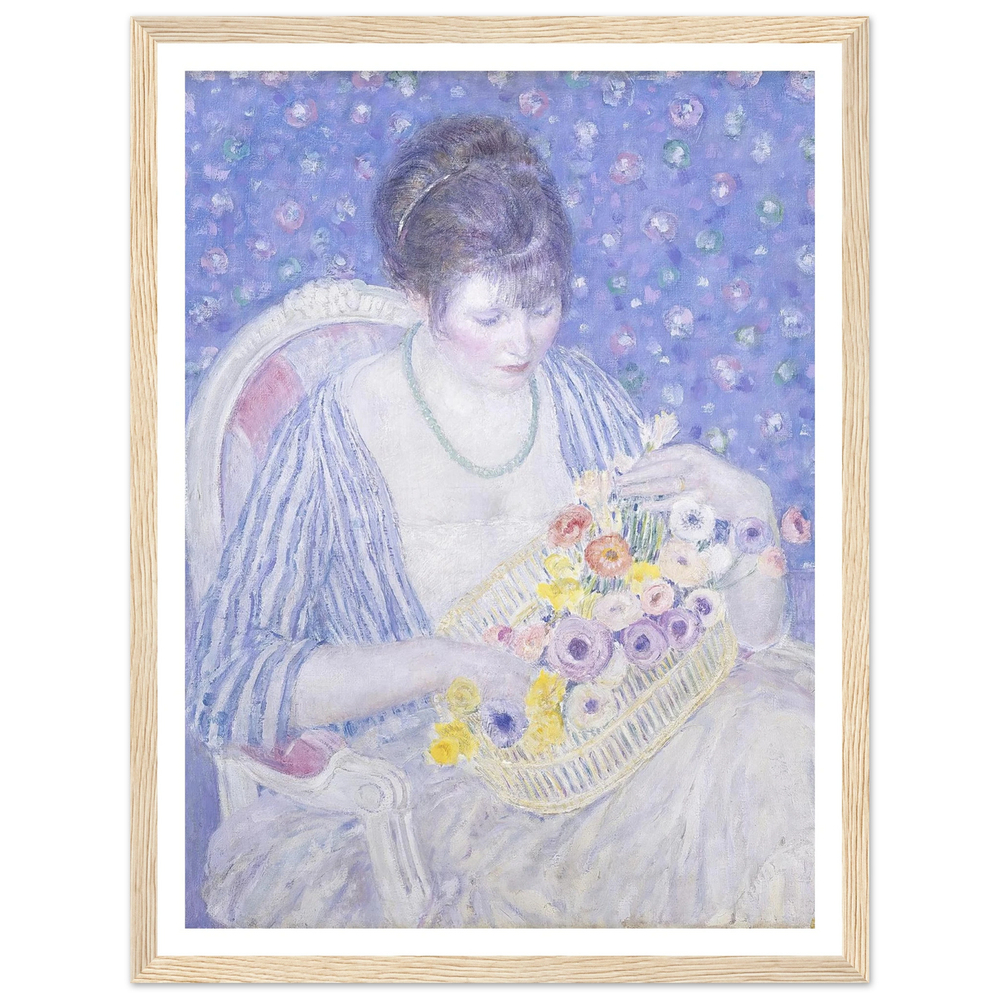 The Basket of Flowers (c. 1913-1917) Art Print | Frederick Carl Frieseke-Quipham Collections