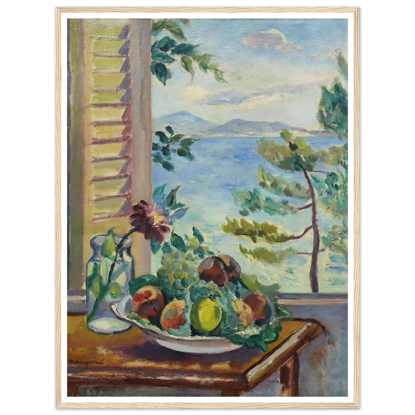 Pêches et raisins à la fenêtre (1920) Art Print | Henri Manguin-Quipham Collections