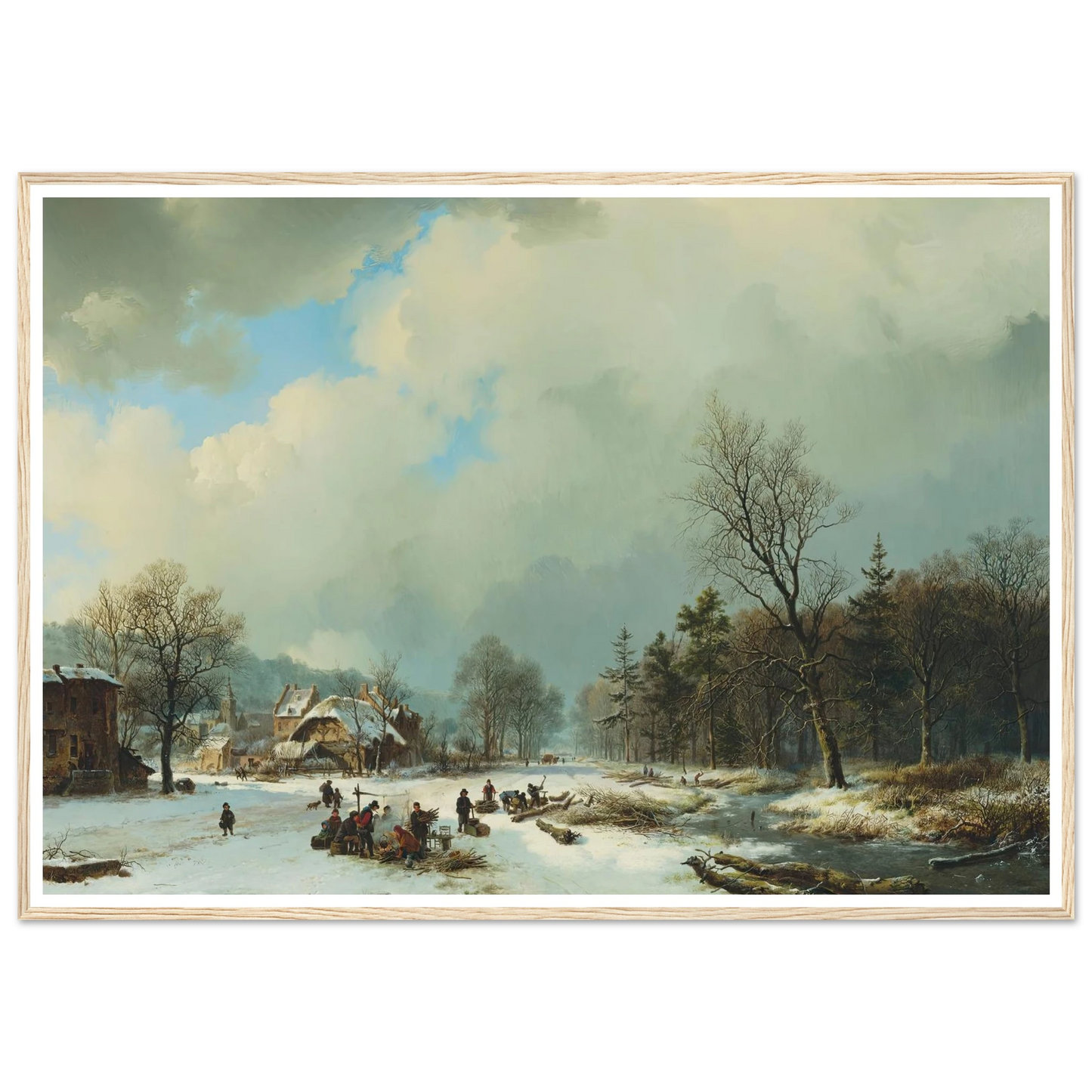 Winter scene (1831) Art Print | Barend Cornelis Koekkoek-Quipham Collections