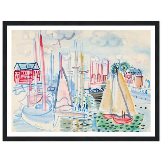 Voiliers dans le port de Deauville (1929) Art Print | Raoul Dufy-Quipham Collections