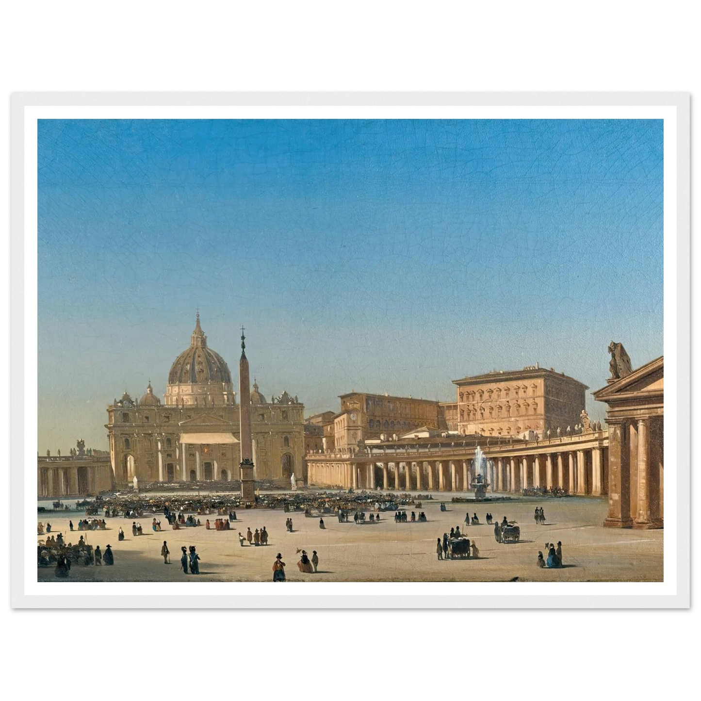 The Benediction Of Pius Ix In St Peter’s Square, Rome (1857) Art Print | Ippolito Caffi-Quipham Collections