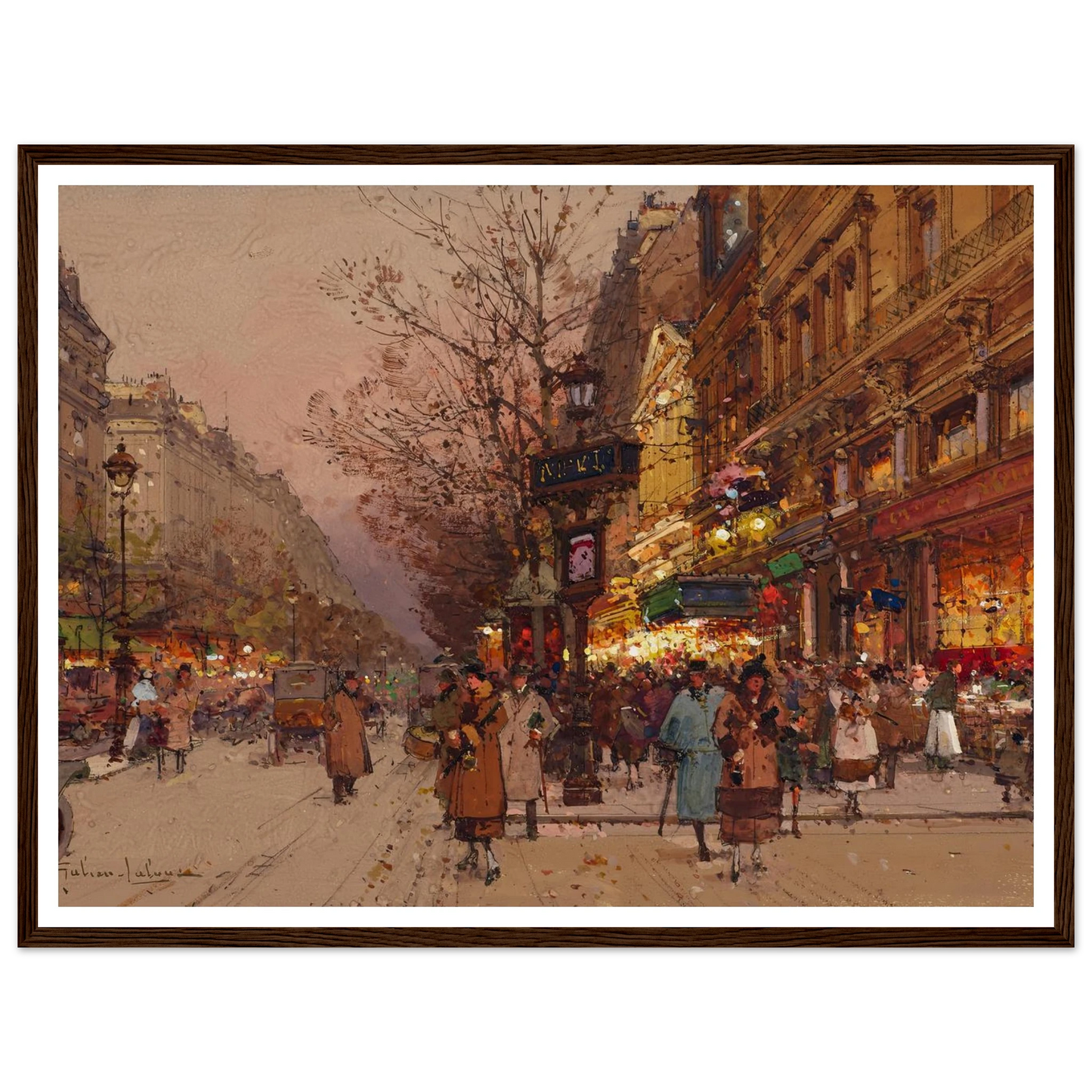 Les Grands Boulevards près du théâtre des variétés Art Print | Eugene Galien Laloue-Quipham Collections