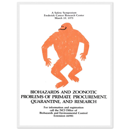 Biohazards and zoonotic problems of primate procurement, quarantine, and research (1975) Art Print | National Institutes of Health-Quipham Collections
