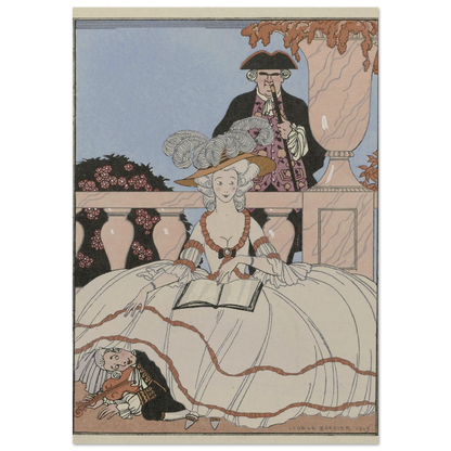 La Leçon bien apprise (1919) Art Print | George Barbier-Quipham Collections
