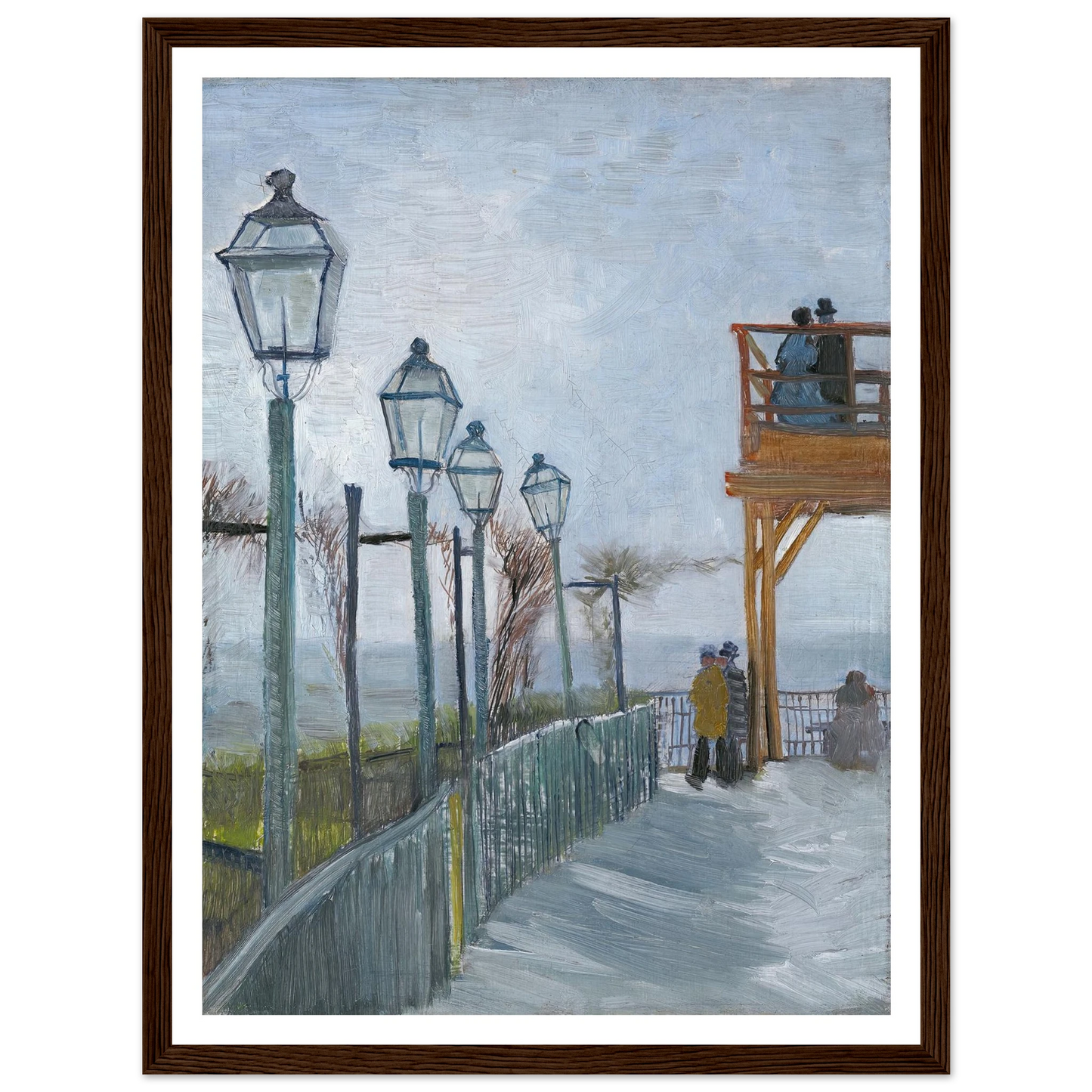 Terrace and Observation Deck at the Moulin de Blute-Fin, Montmartre (early 1887) Art Print | Vincent van Gogh-Quipham Collections