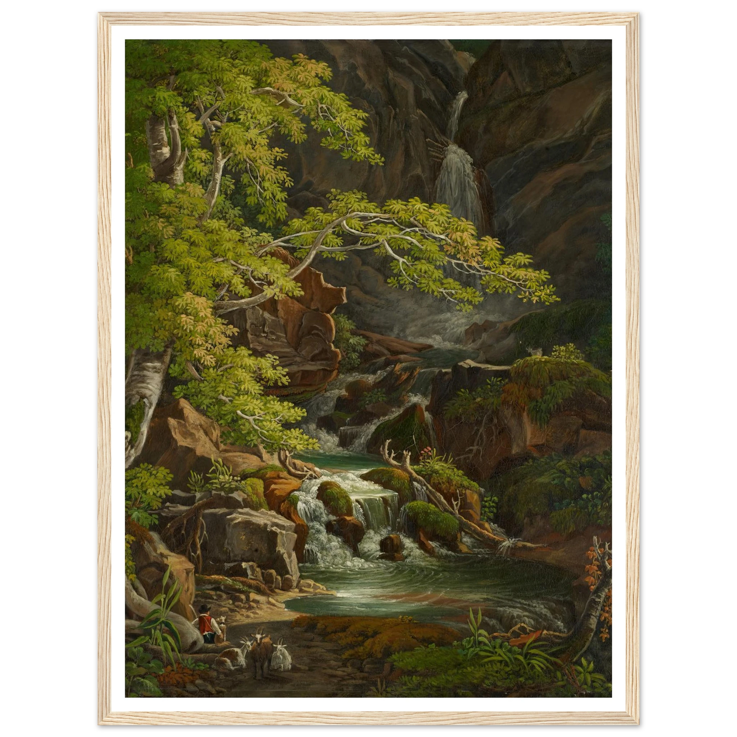 Waterfall in the Münster Valley Art Print | Peter Birmann-Quipham Collections