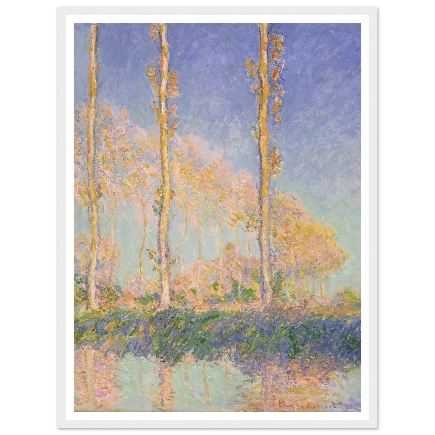 Poplars (1891) Art Print | Claude Monet-Quipham Collections