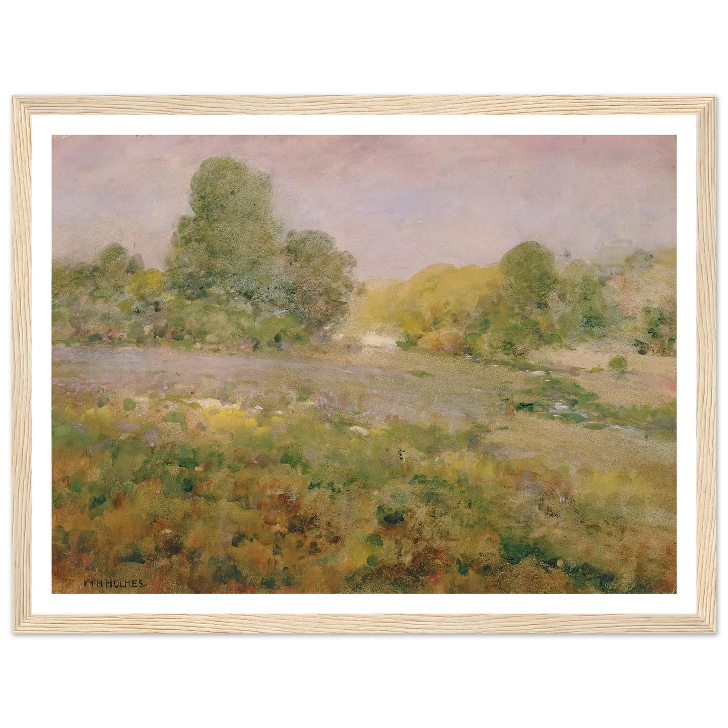 Field Of Varicolored Grasses In Late Summer (In The Virginia Hills) Art Print | William Henry Holmes-Quipham Collections