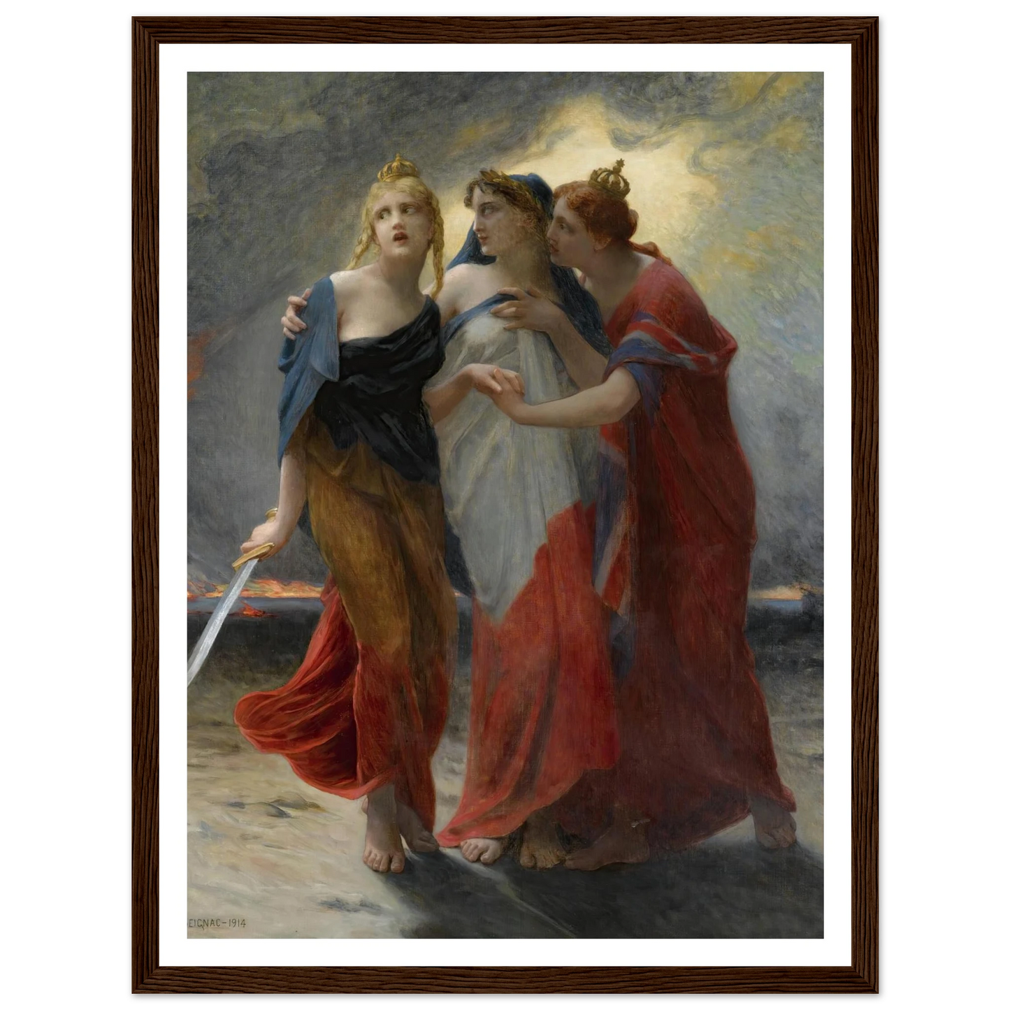 La Belgique, La France Et L’angleterre Devant L’invasion Allemande (1914) Art Print | Guillaume Seignac-Quipham Collections