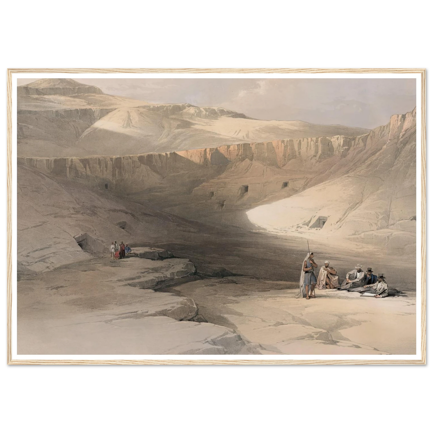 Entrance to the tombs of the kings of Thebes. Bab-el-Malouk [Bîbân al-Mulûk]. (1846-1849) Art Print | David Roberts-Quipham Collections