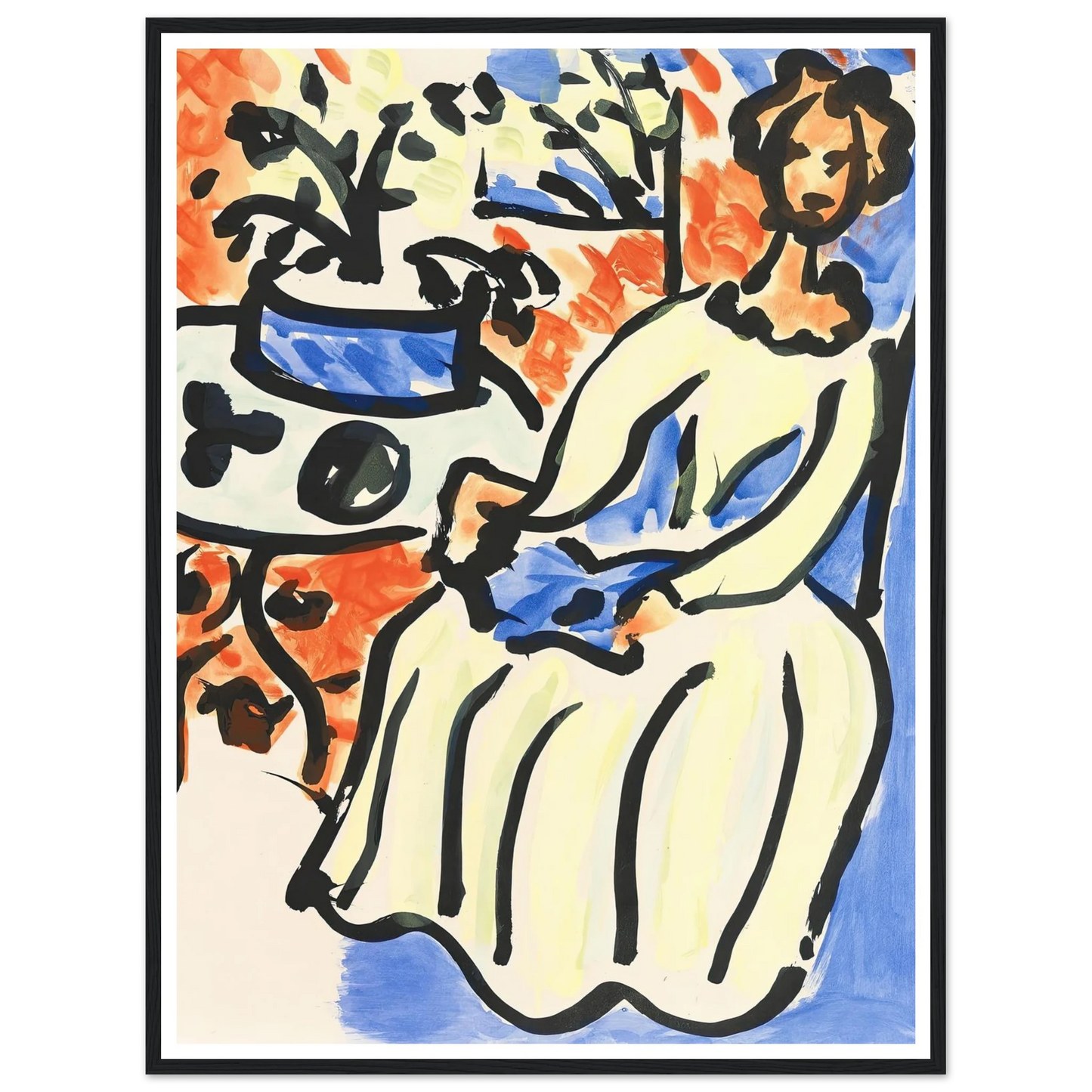 Marie-José en robe jaune (1950) Art Print | Henri Matisse-Quipham Collections