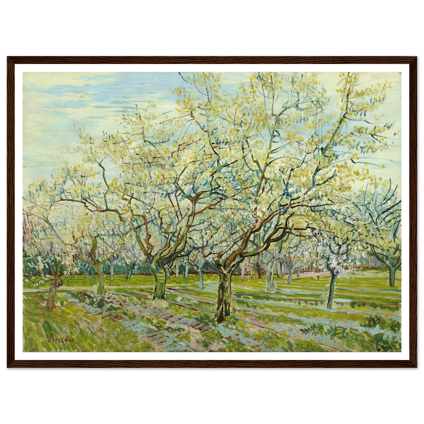 The white orchard (1888) Art Print | Vincent van Gogh-Quipham Collections