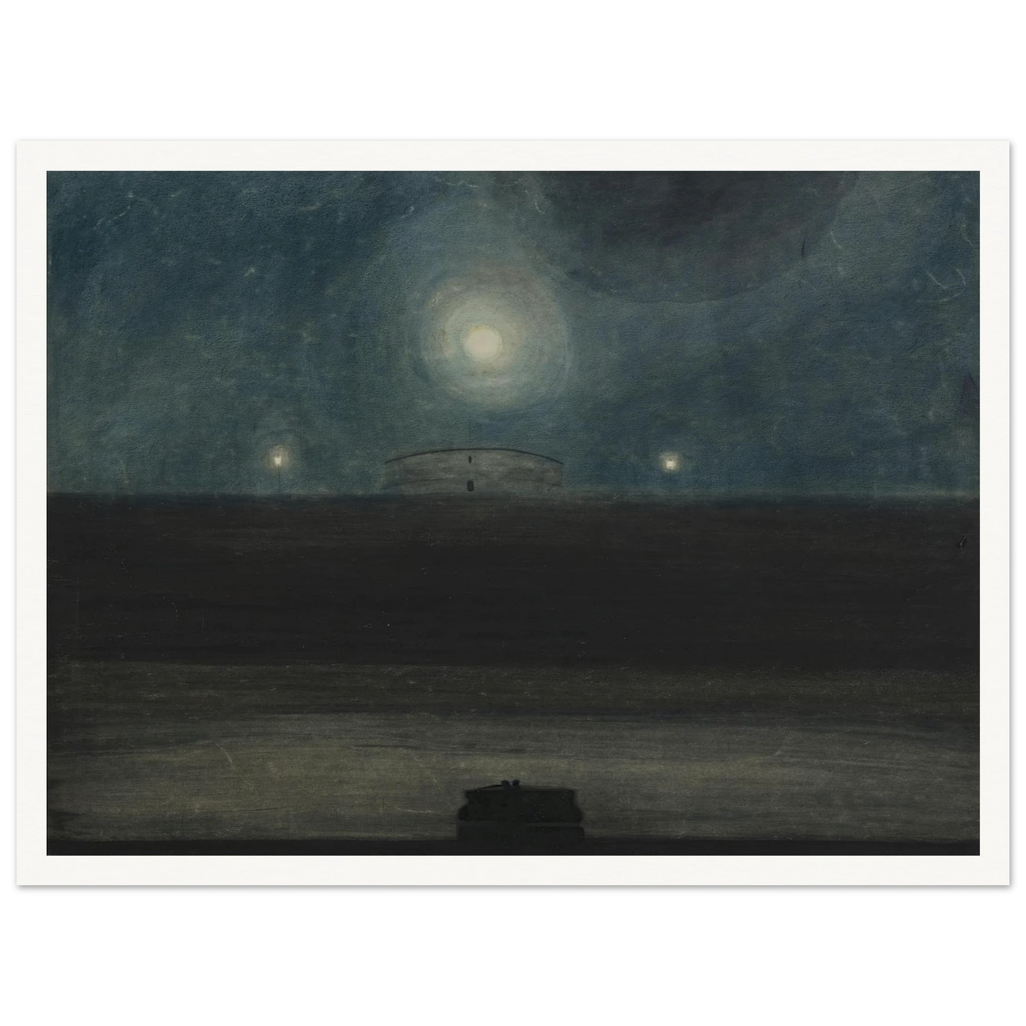 Strand met maan (1908) Art Print | Leon Spilliaert-Quipham Collections