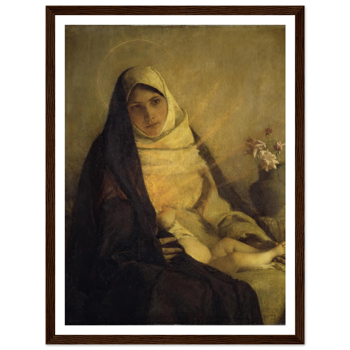 Madonna of the Rose (1885) Art Print | Pascal Adolphe Jean Dagnan Bouveret-Quipham Collections