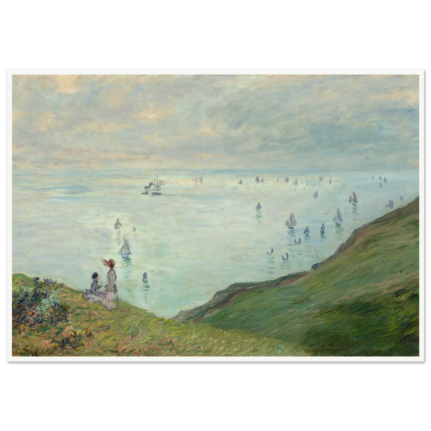 Cliffs at Pourville (1882) Art Print | Claude Monet-Quipham Collections