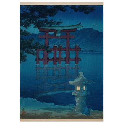 Hoshizukiyo Miyajima (Starlit Night at Miyajima) (1928) Art Print | Kawase Hasui-Quipham Collections