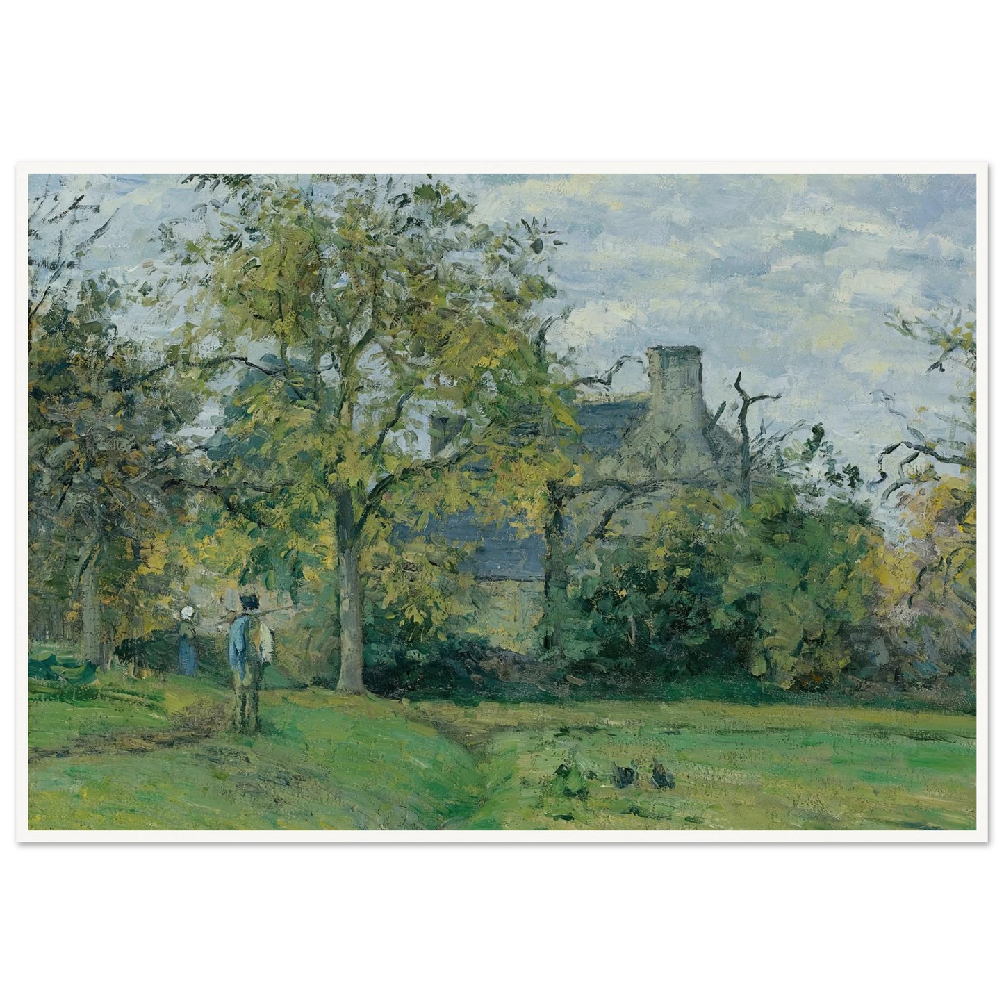 La Maison De Piette À Montfoucault ( 1874) Art Print | Camille Pissarro-Quipham Collections