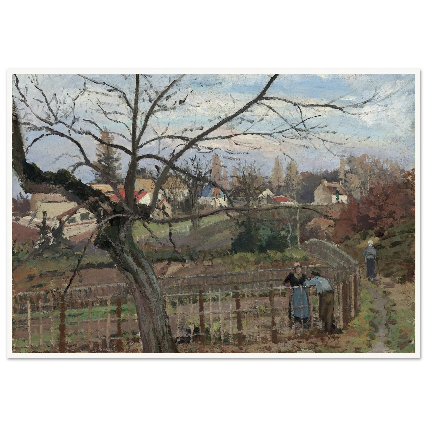 The Fence (1872) Art Print | Camille Pissarro-Quipham Collections