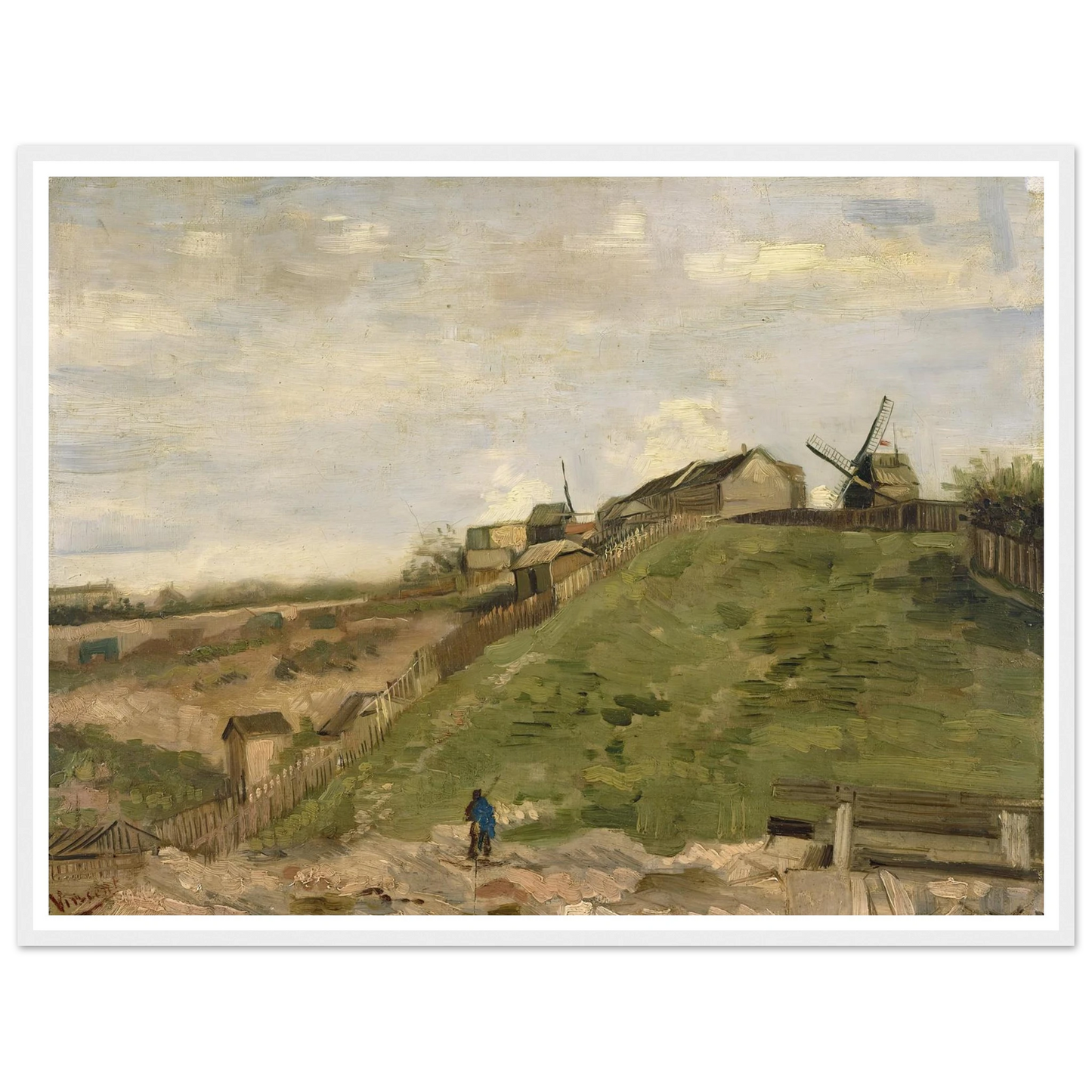 The hill of Montmartre with stone quarry (1886) Art Print | Vincent van Gogh-Quipham Collections