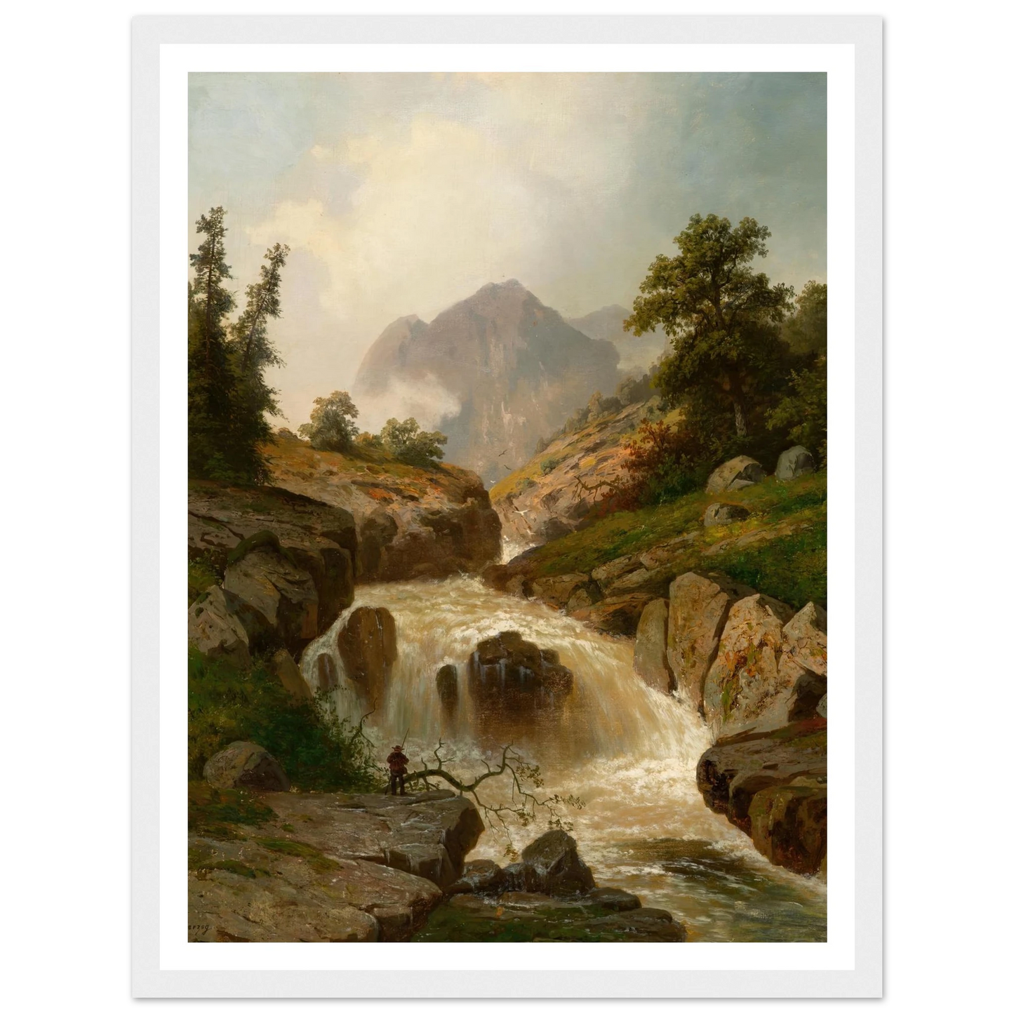 The Rippling River Art Print | Hermann Ottomar Herzog-Quipham Collections